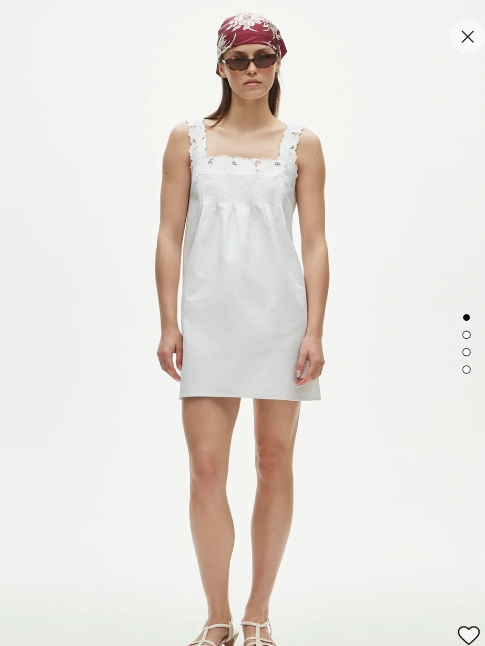 J. Crew White Eyelet-Trim Mini Dress